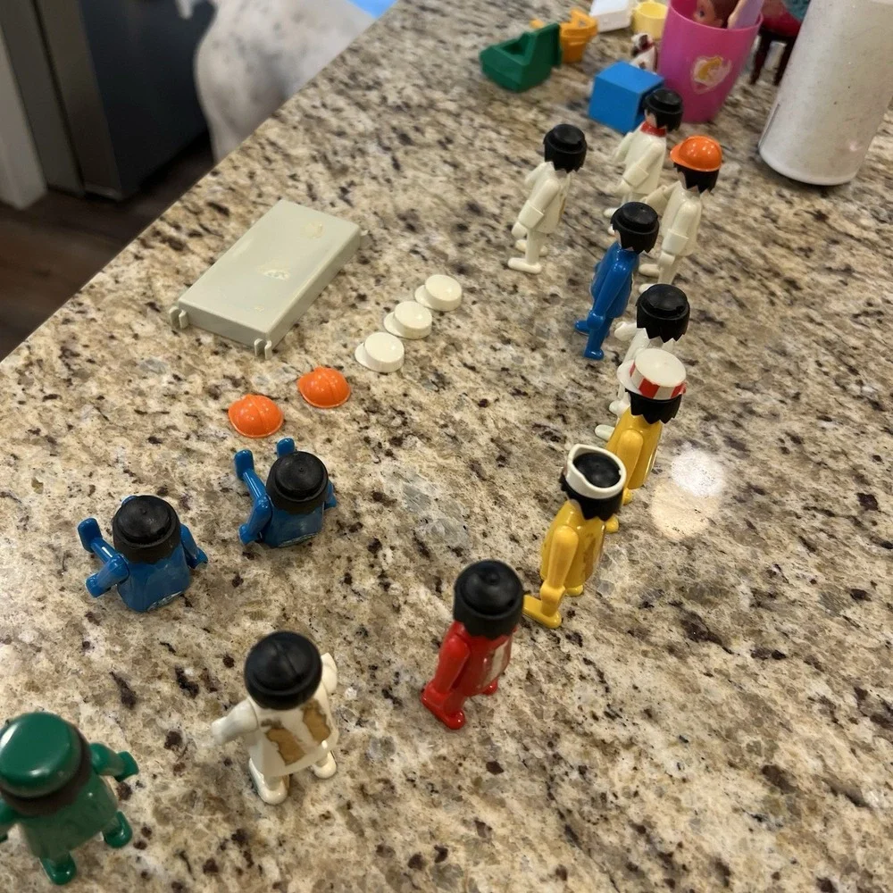 Vintage‎ 70's Playmobil Figures Nurse Medic Fireman Etc Lot. Read